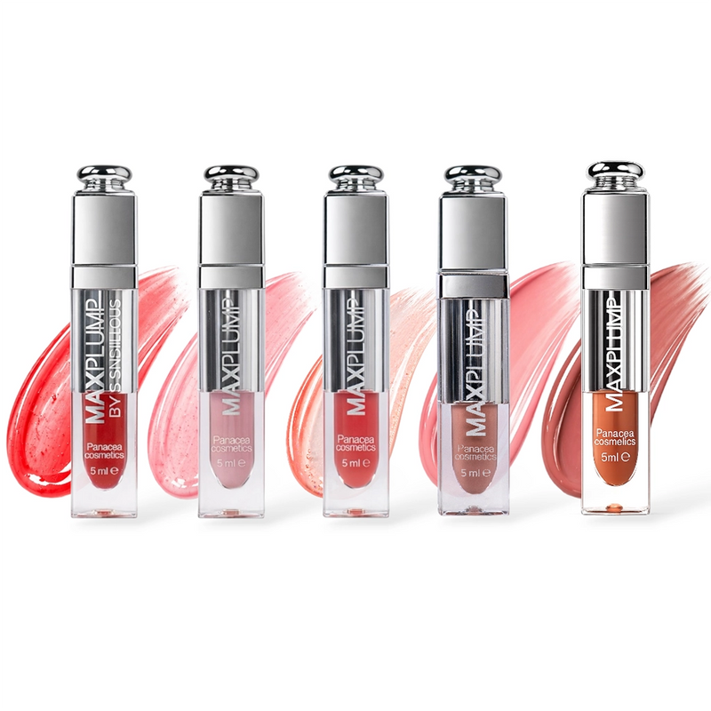 Колекция уголемяващи гланцове Max Plump от Panacea Cosmetics в 5 цвята
